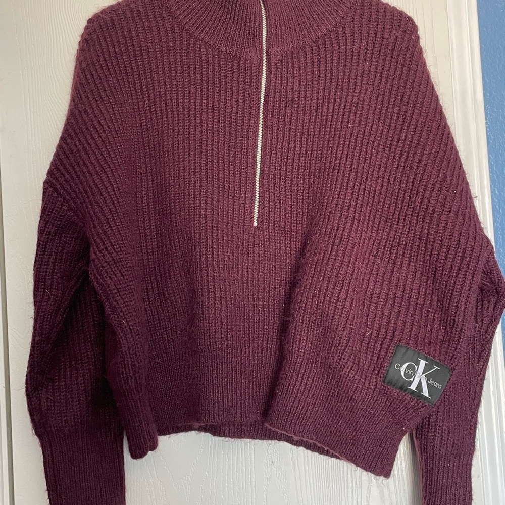 Calvin Klein Women's Burgundy Sweater